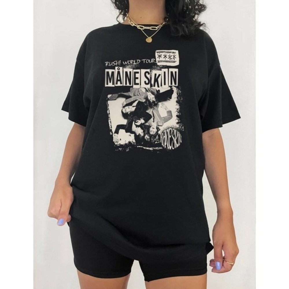 Maneskin Band Music Tshirt Mneskin  World Tour Tee